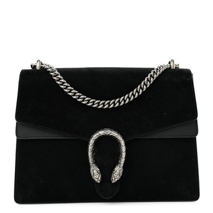 Gucci Suede Medium Dionysus Shoulder Bag Black 1 of 14