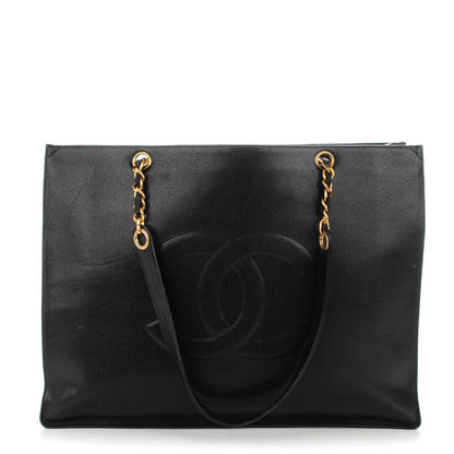 Chanel Caviar CC Shopper Tote Black 1 of 8