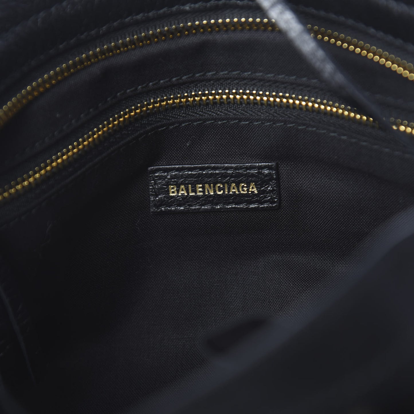 Agneau Classic Gold Hardware S City Graffiti Logo Strap Black