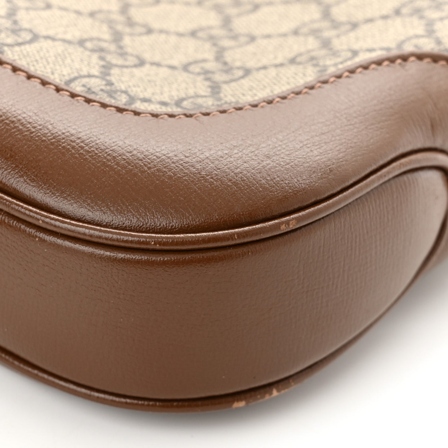 GG Supreme Monogram Azalea Calfskin Web Small Jackie 1961 Hobo Beige Ebony Brown Sugar