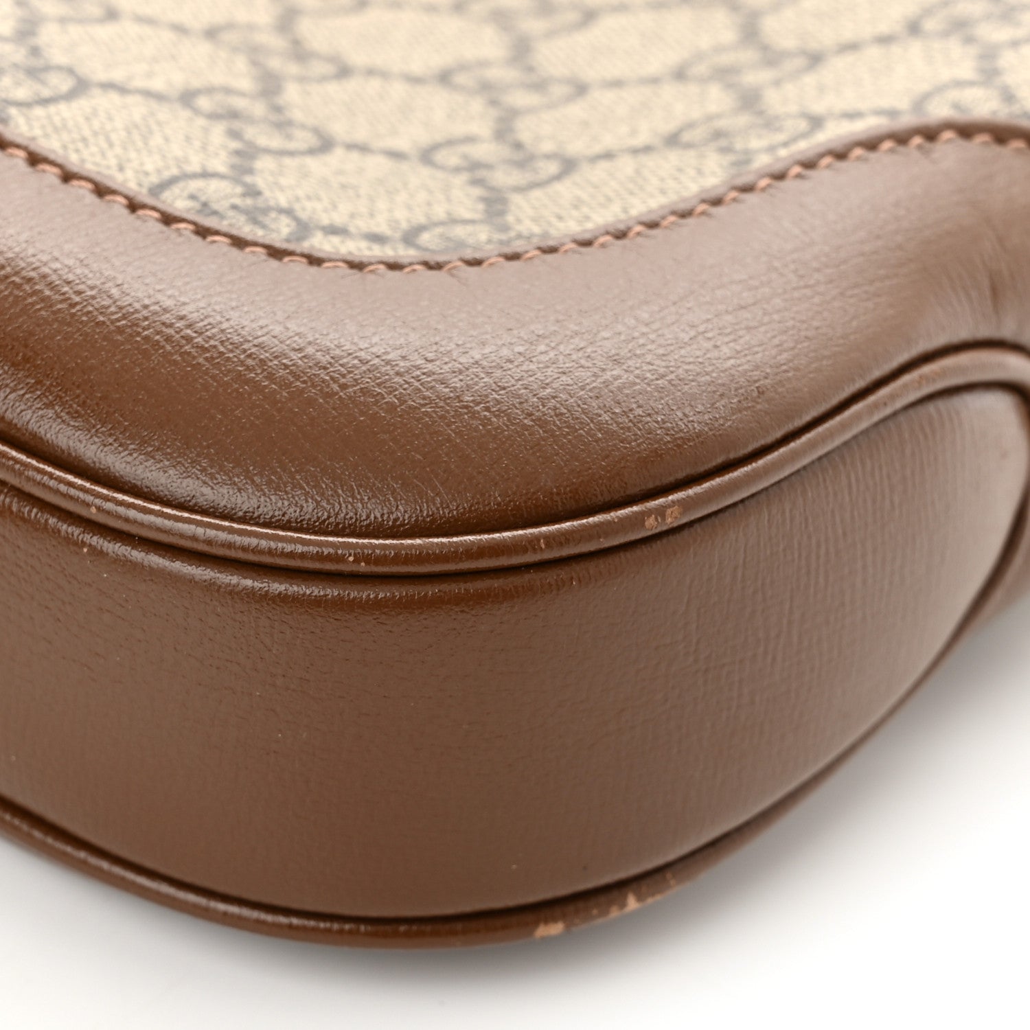 Gucci GG Supreme Monogram Azalea Calfskin Web Small Jackie 1961 Hobo Beige Ebony Brown Sugar 13 of 14