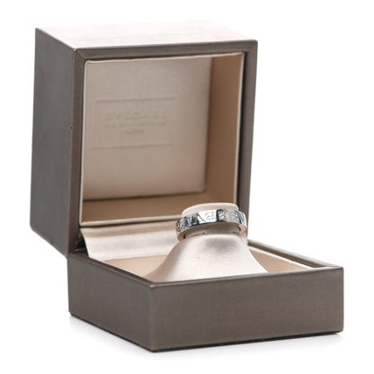 Bulgari 18K White Gold Diamond B.Zero1 Essential Band Ring 51 5.75 4 of 4