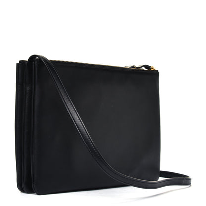 Celine Lambskin Large Trio Crossbody Bag Black 2 of 5