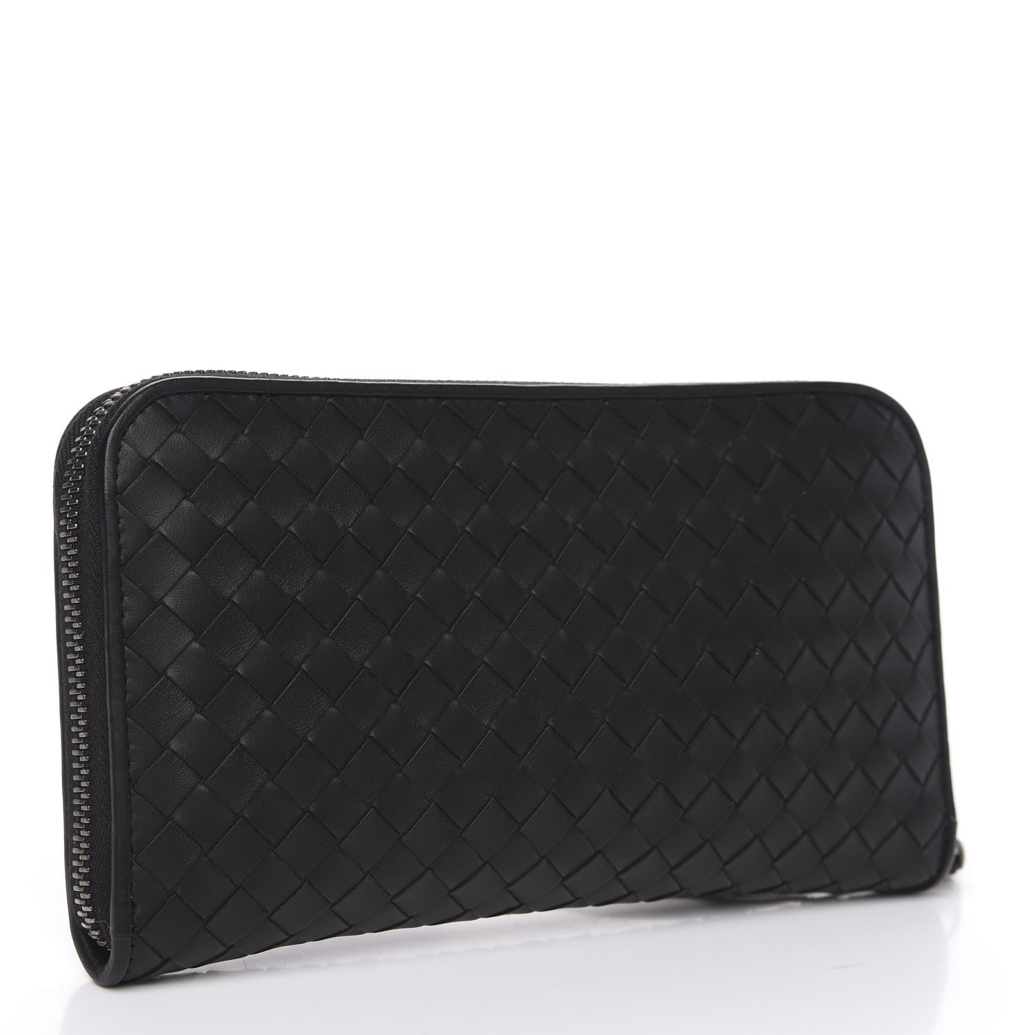 Bottega Veneta Nappa Intrecciato Zip Around Wallet Black 2 of 8