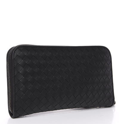 Bottega Veneta Nappa Intrecciato Zip Around Wallet Black 2 of 8