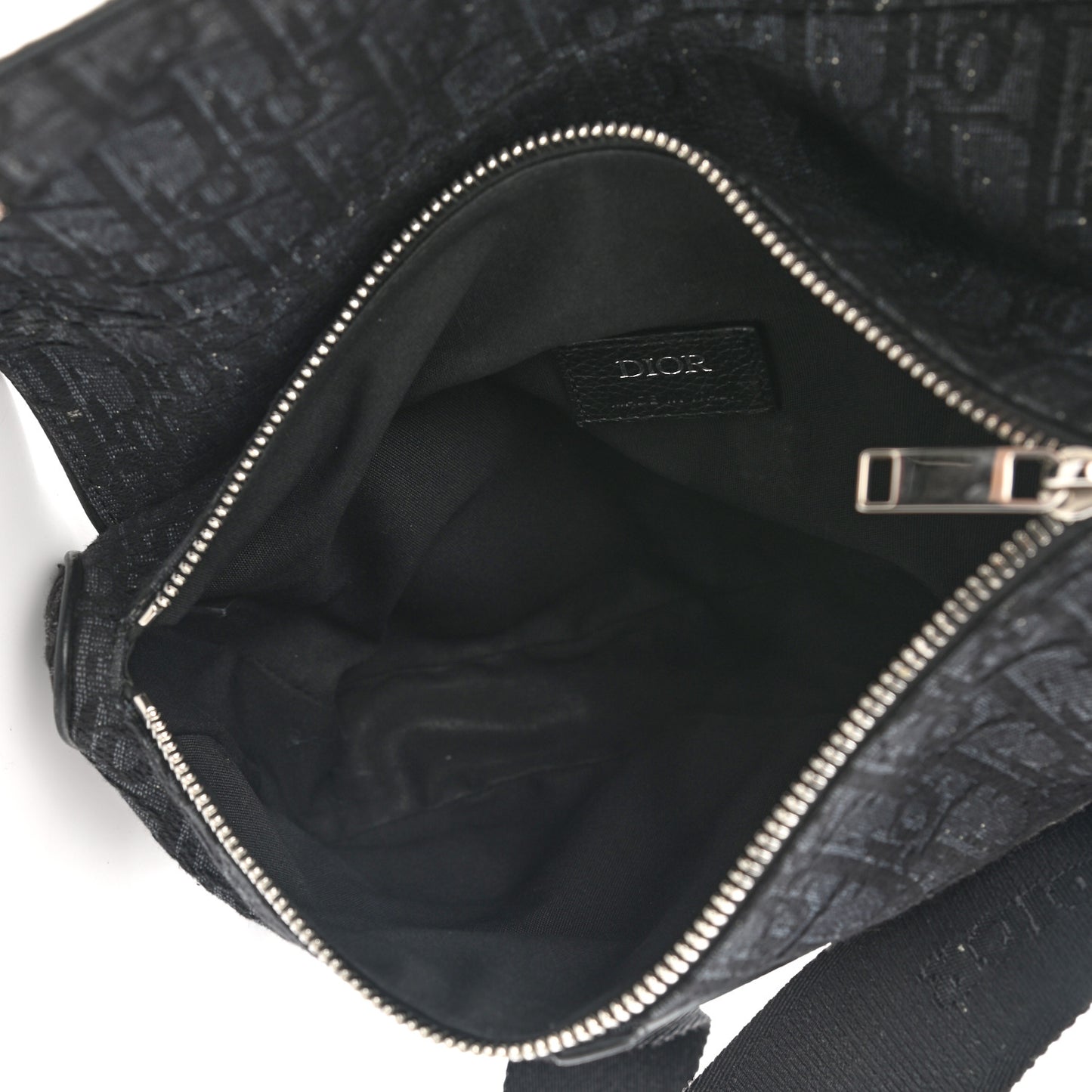 Oblique Mens Saddle Bag Black Blue