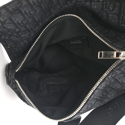 Christian Dior Oblique Mens Saddle Bag Black Blue 5 of 12