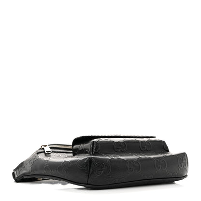 Gucci Calfskin GG Tennis Embossed Pocket Belt Bag Black 4 of 10