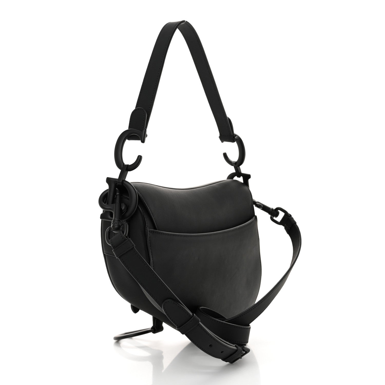 Christian Dior Ultra Matte Calfskin Saddle Bag Black 3 of 10