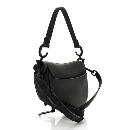 Christian Dior Ultra Matte Calfskin Saddle Bag Black 3 of 10