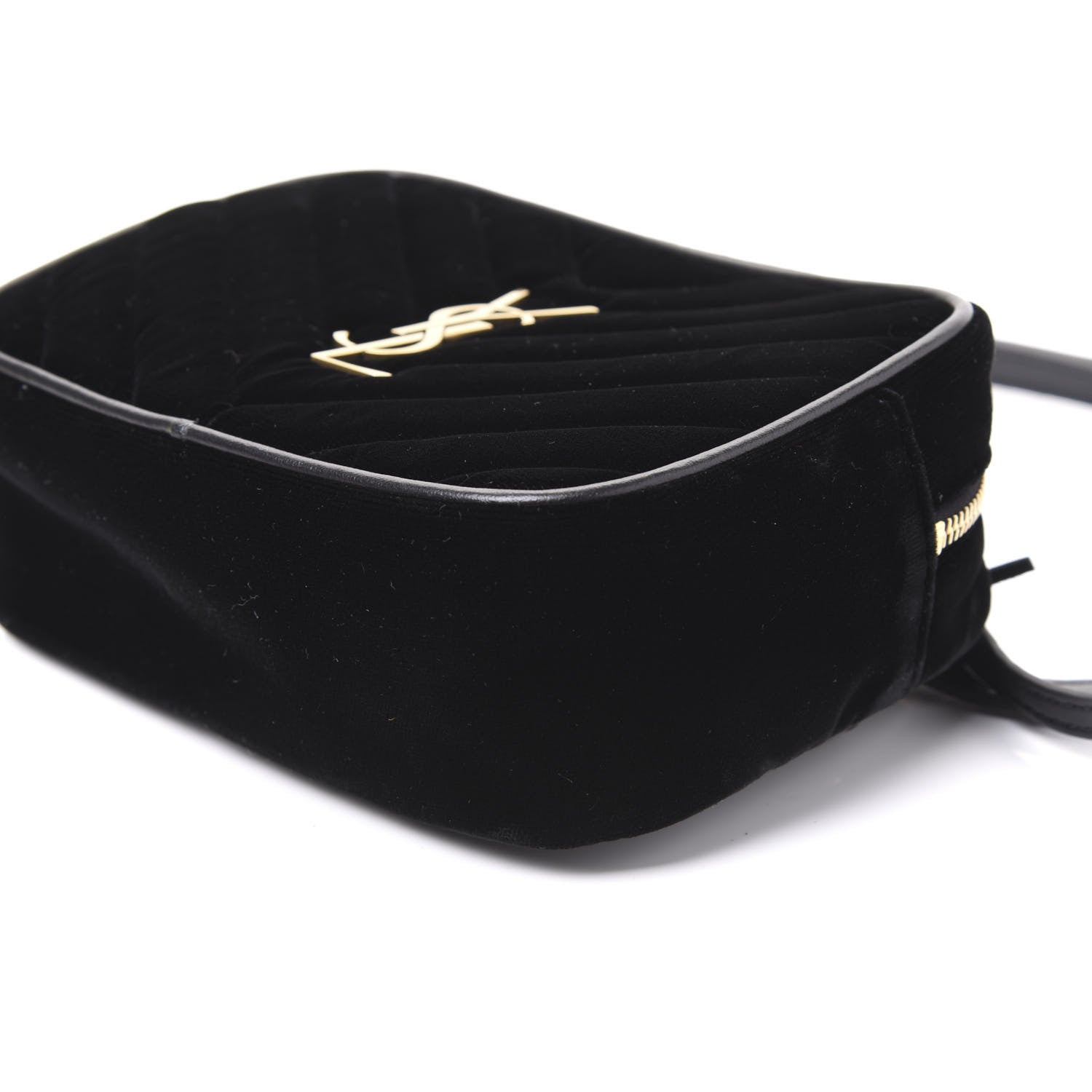 Saint Laurent Velour Matelasse Monogram Lou Belt Bag Black 6 of 8