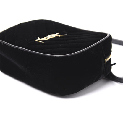 Saint Laurent Velour Matelasse Monogram Lou Belt Bag Black 6 of 8