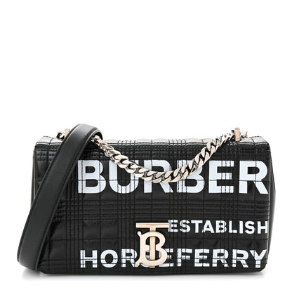 Burberry Patent Quilted Horseferry Print Small Lola Bag Black 1 of 11