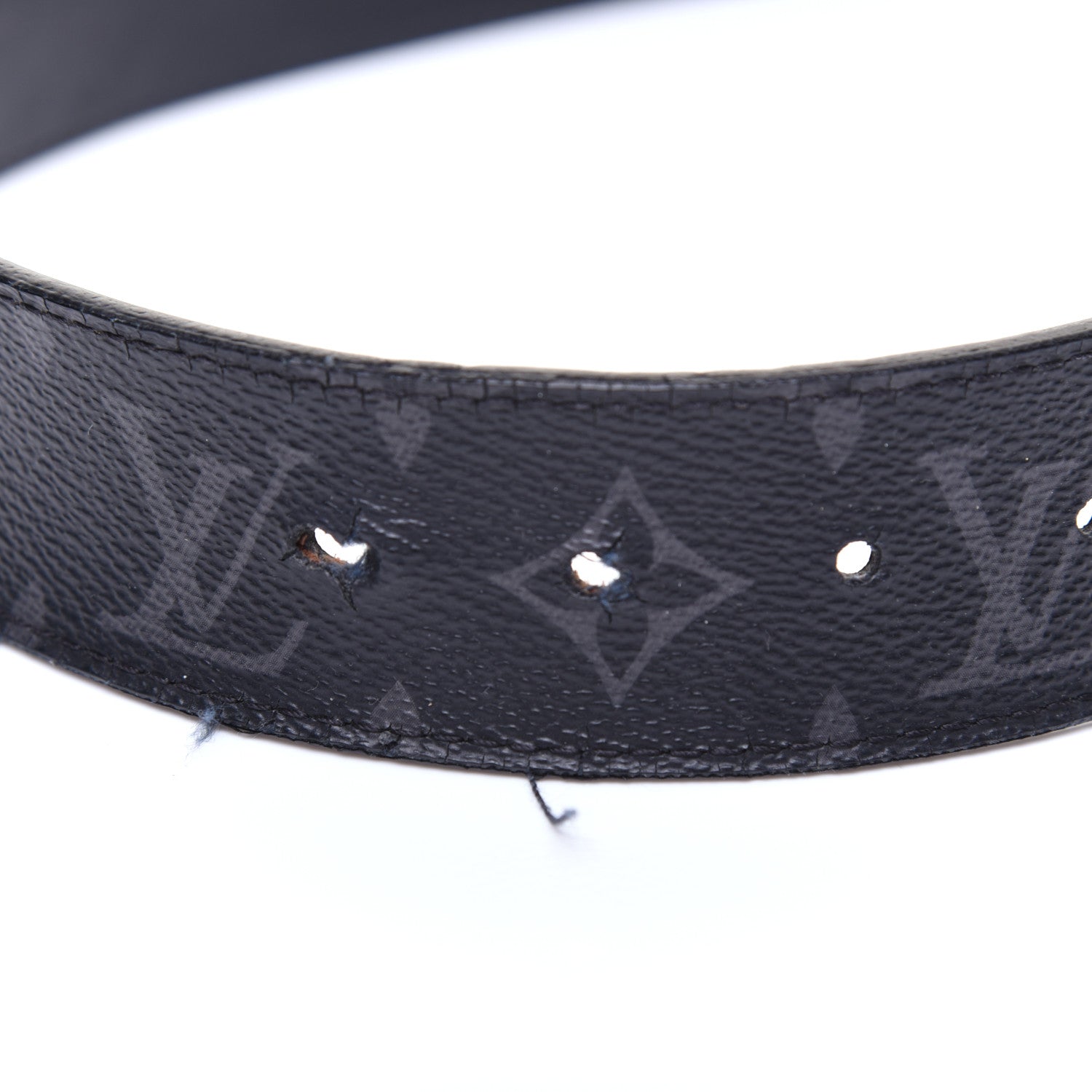 Louis Vuitton Monogram Eclipse Taigarama 40mm LV Initiales Reversible Belt 95 38 Black 6 of 11