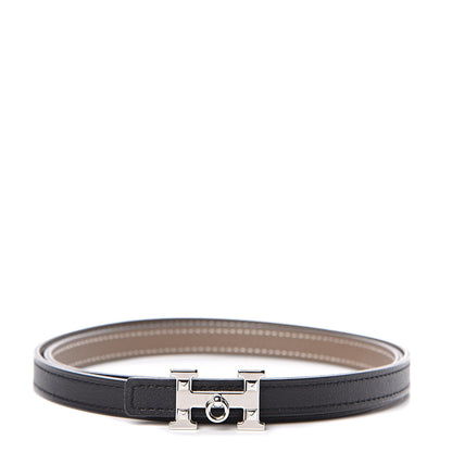 Hermes Swift Epsom 13mm 5382 Rock Belt 85 Black Etoupe 1 of 7