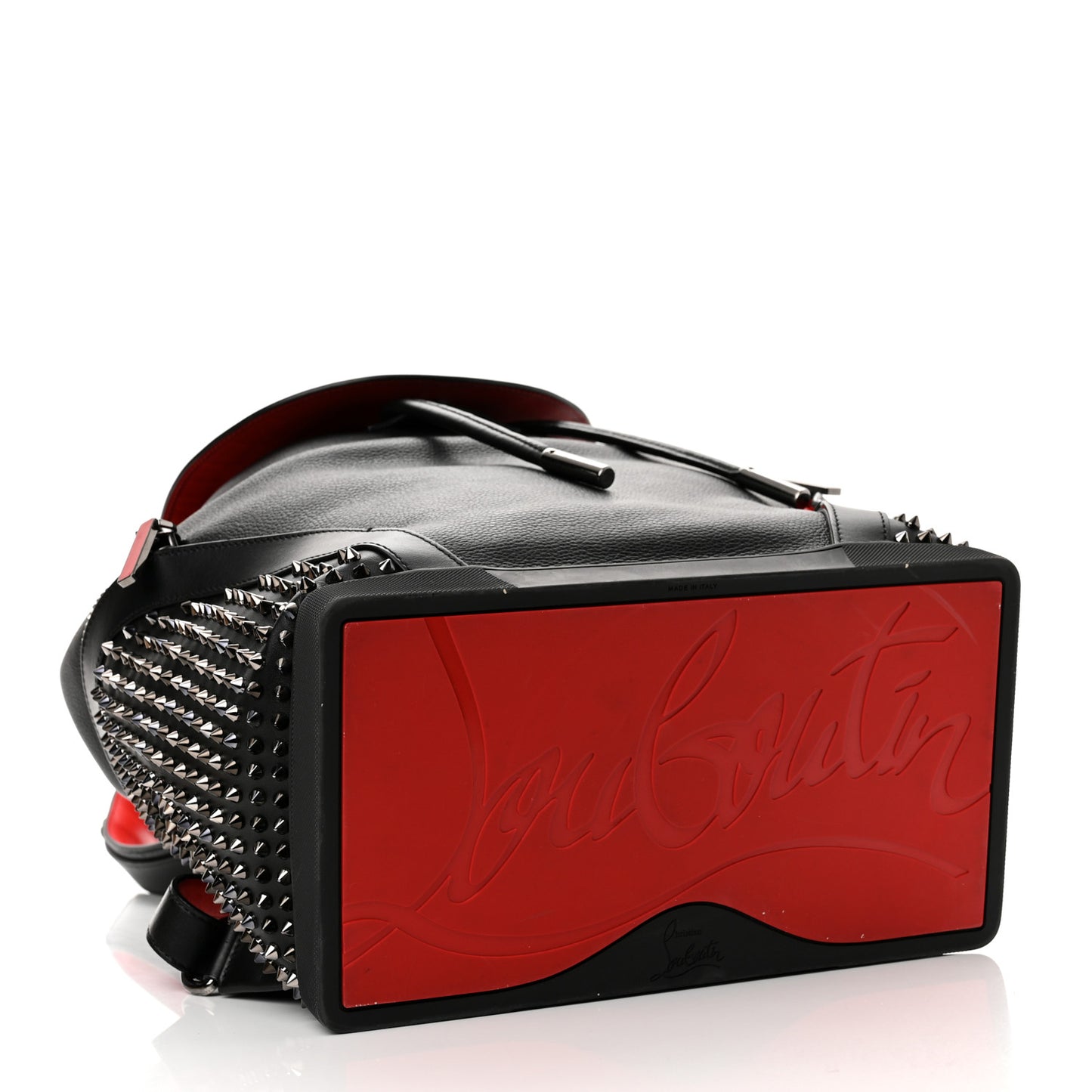 Calfskin Spiked Explorafunk Backpack Black