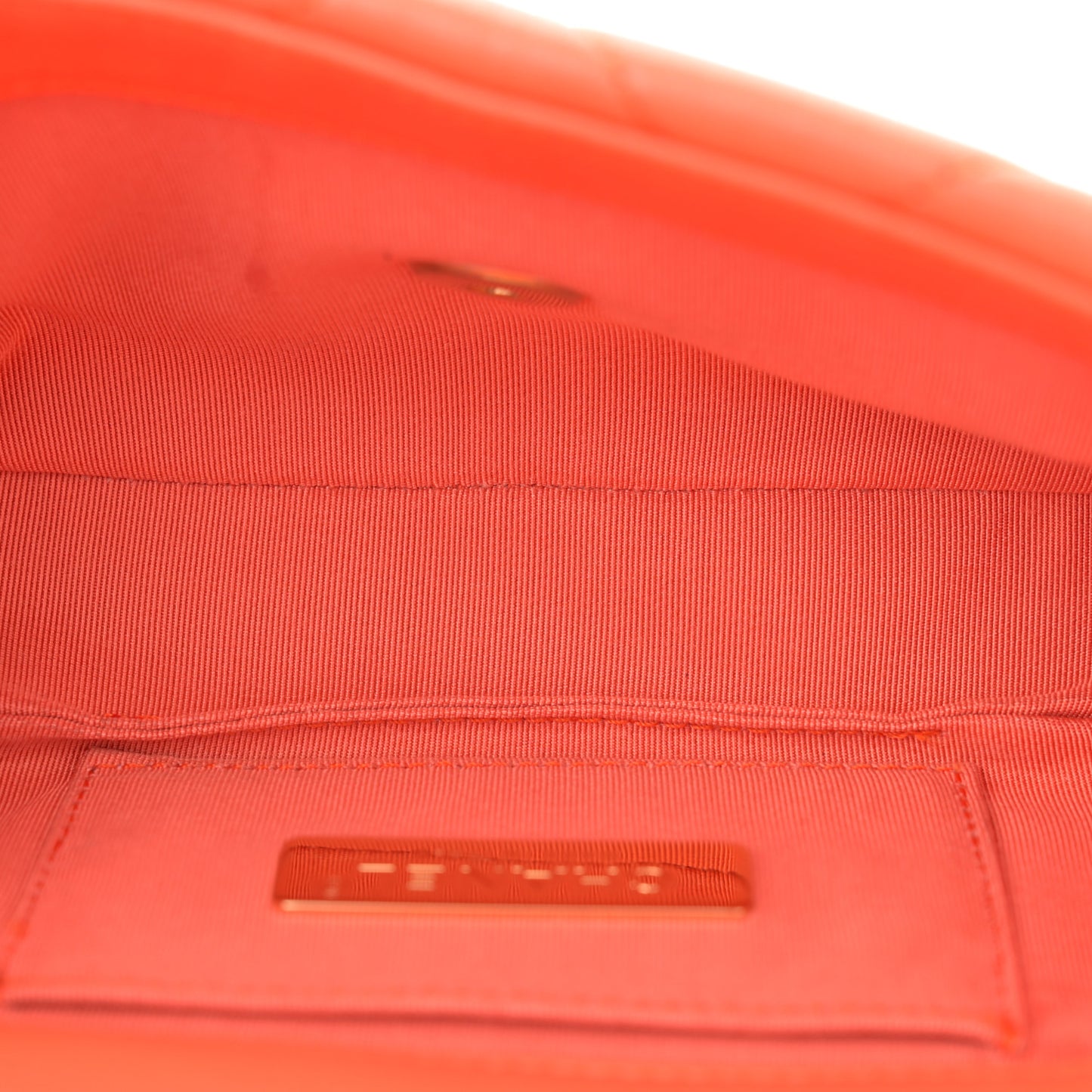 Lambskin Quilted Chanel 19 Waist Bag Orange