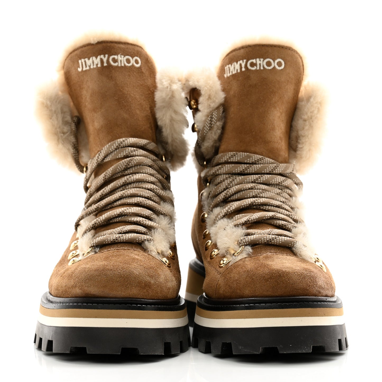 Suede Shearing Womens Chike Boots 35 Khaki Brown Barley