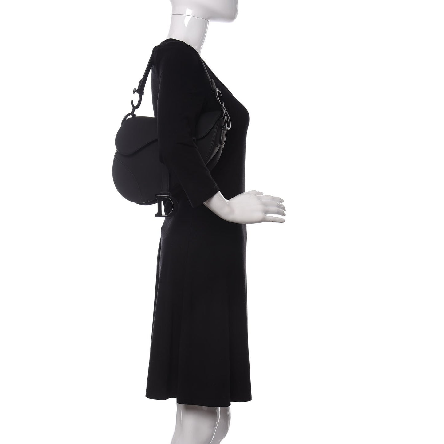 Ultra Matte Calfskin Saddle Bag Black