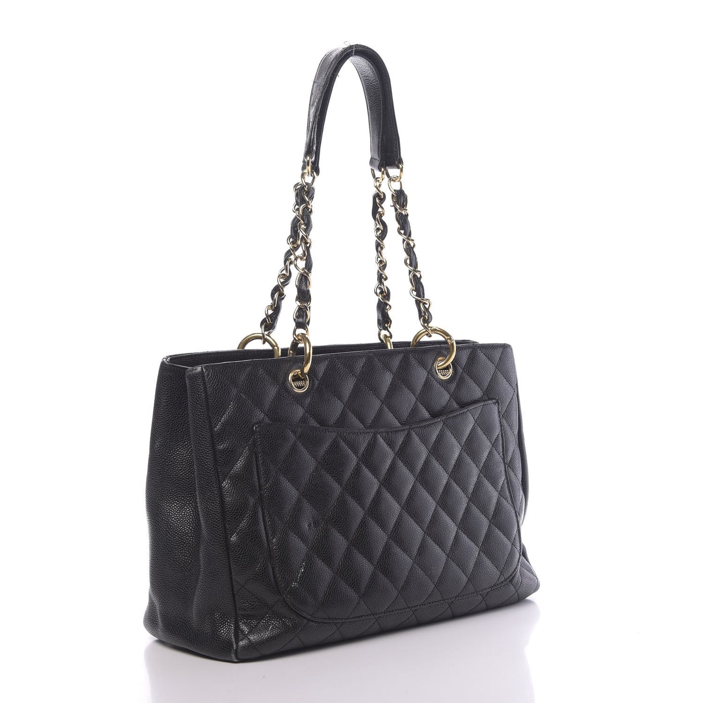 Caviar Quilted Grand Shopping Tote GST Black