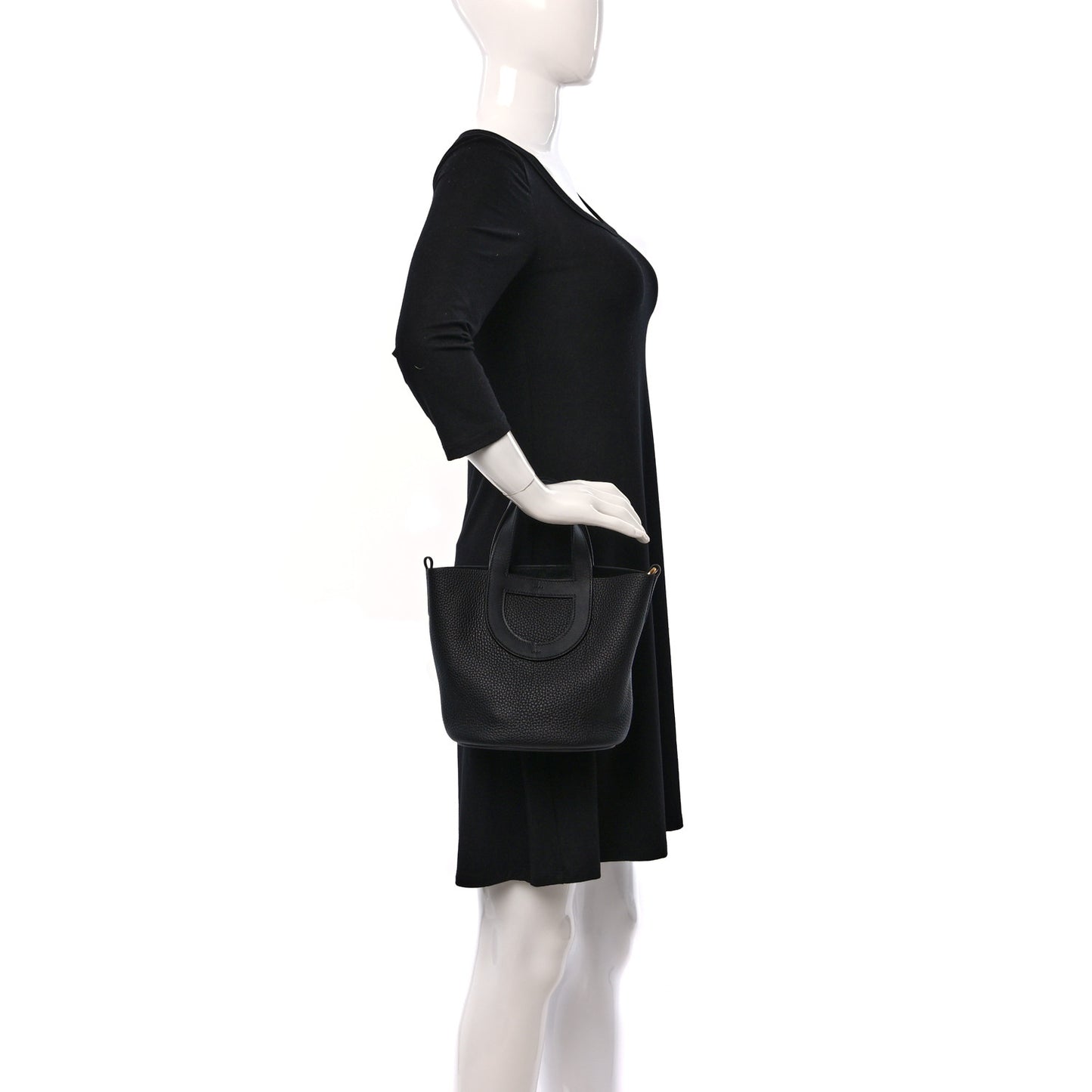 Taurillon Clemence Swift In-The-Loop 18 Bag Black