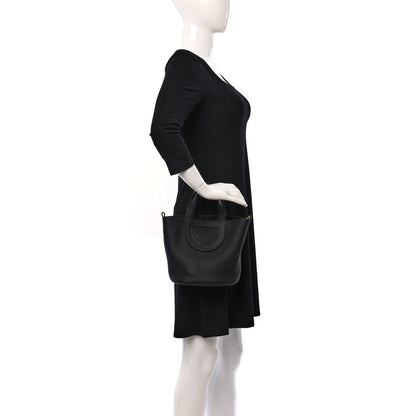 Hermes Taurillon Clemence Swift In-The-Loop 18 Bag Black 2 of 10