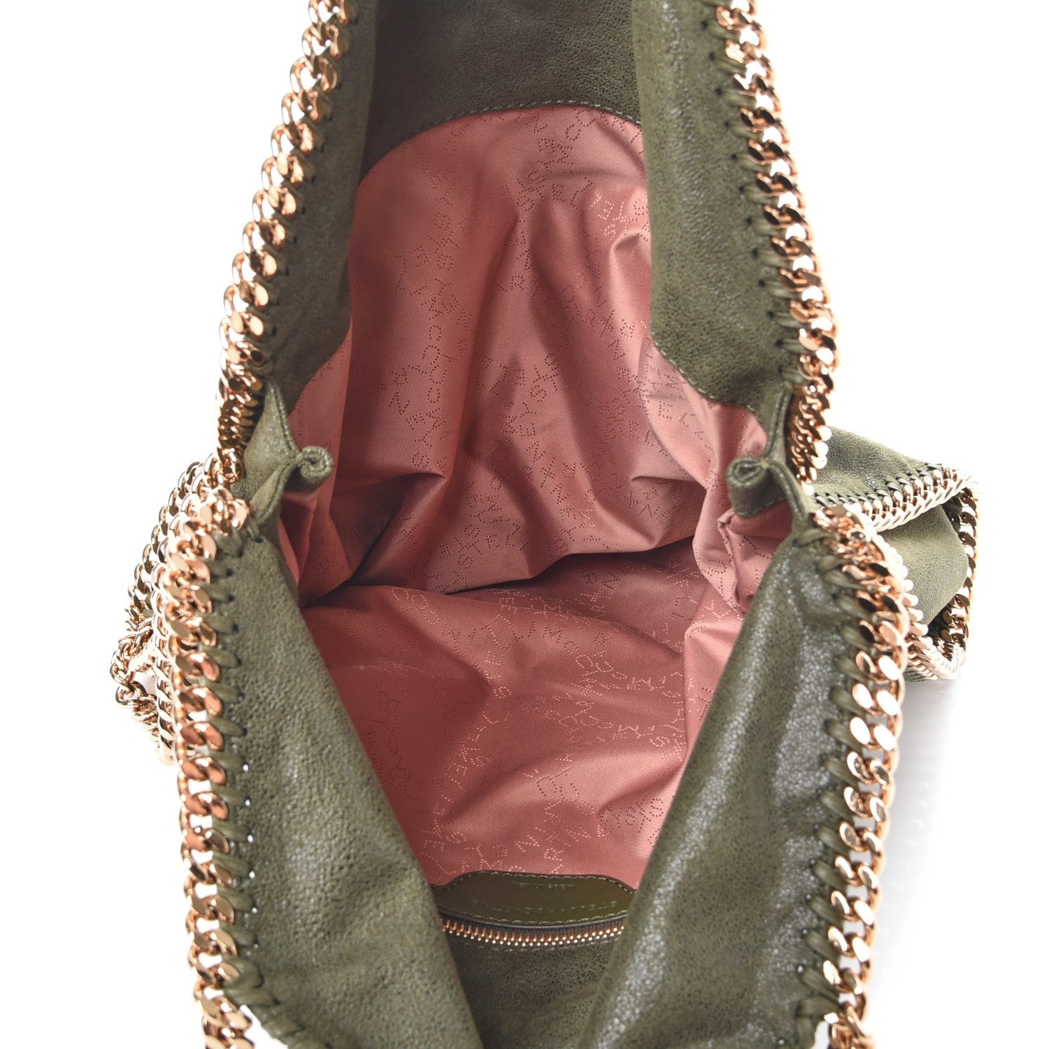 Stella McCartney Shaggy Deer Small Falabella Fold Over Tote Olive 5 of 7