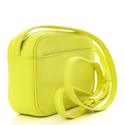 Balenciaga Calfskin Logo XS Everyday Camera Bag Acid Green Black 2 of 12