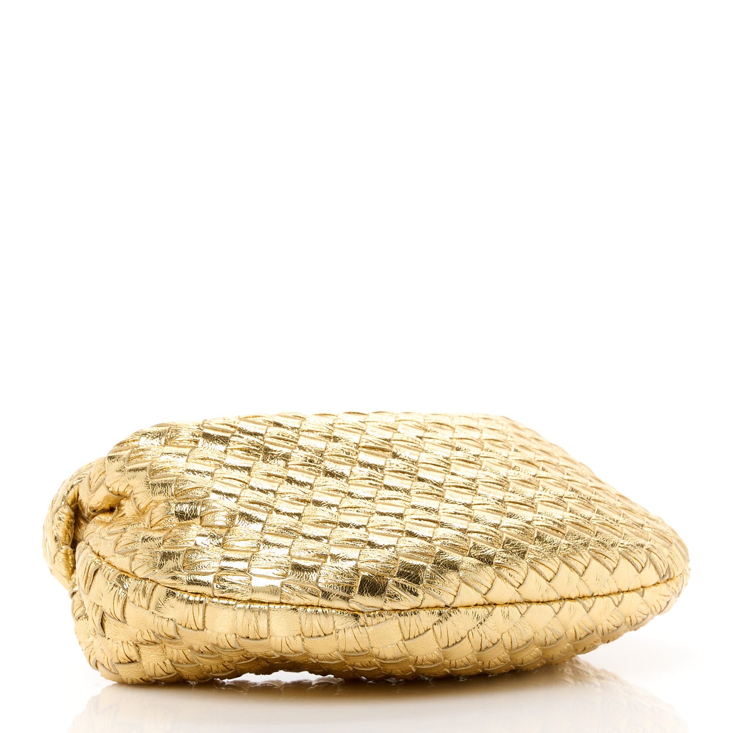 Metallic Nappa Intrecciato Mini Jodie Gold