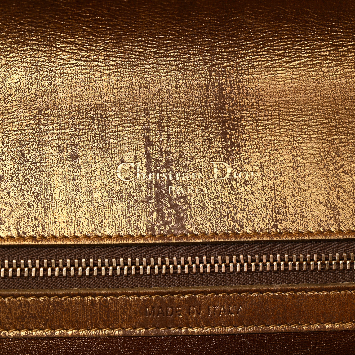 Christian Dior Metallic Brushed Calfskin Small Diorama Flap Bag Gold 6 of 11