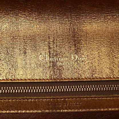 Christian Dior Metallic Brushed Calfskin Small Diorama Flap Bag Gold 6 of 11