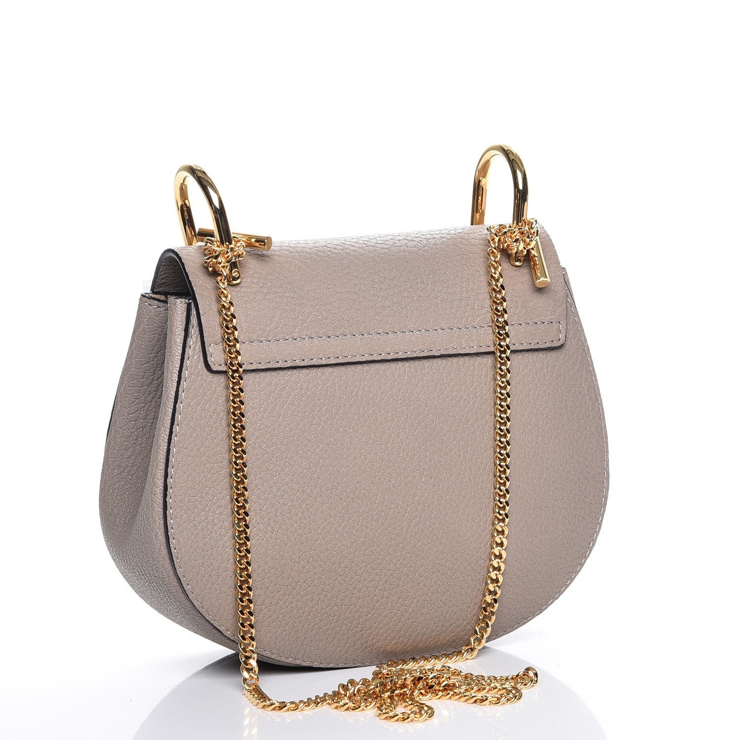 Chloe Grained Lambskin Mini Drew Shoulder Bag Motty Grey 3 of 7
