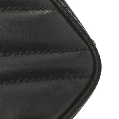 Gucci Calfskin Matelasse Mini GG Marmont Crossbody Bag Black 13 of 14