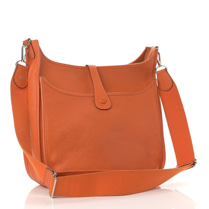 Hermes Taurillon Clemence Evelyne III PM Orange 2 of 19