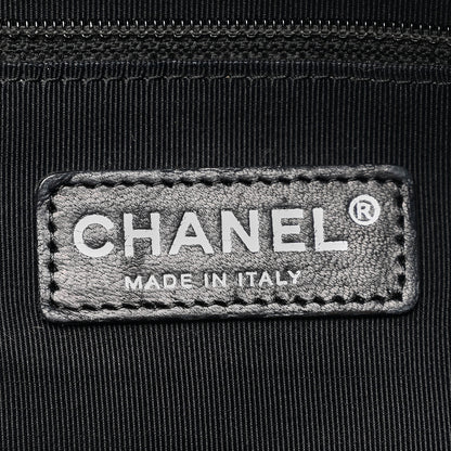 Chanel Lambskin Bubble Quilt Small Double Bowling Bag Black 6 of 11