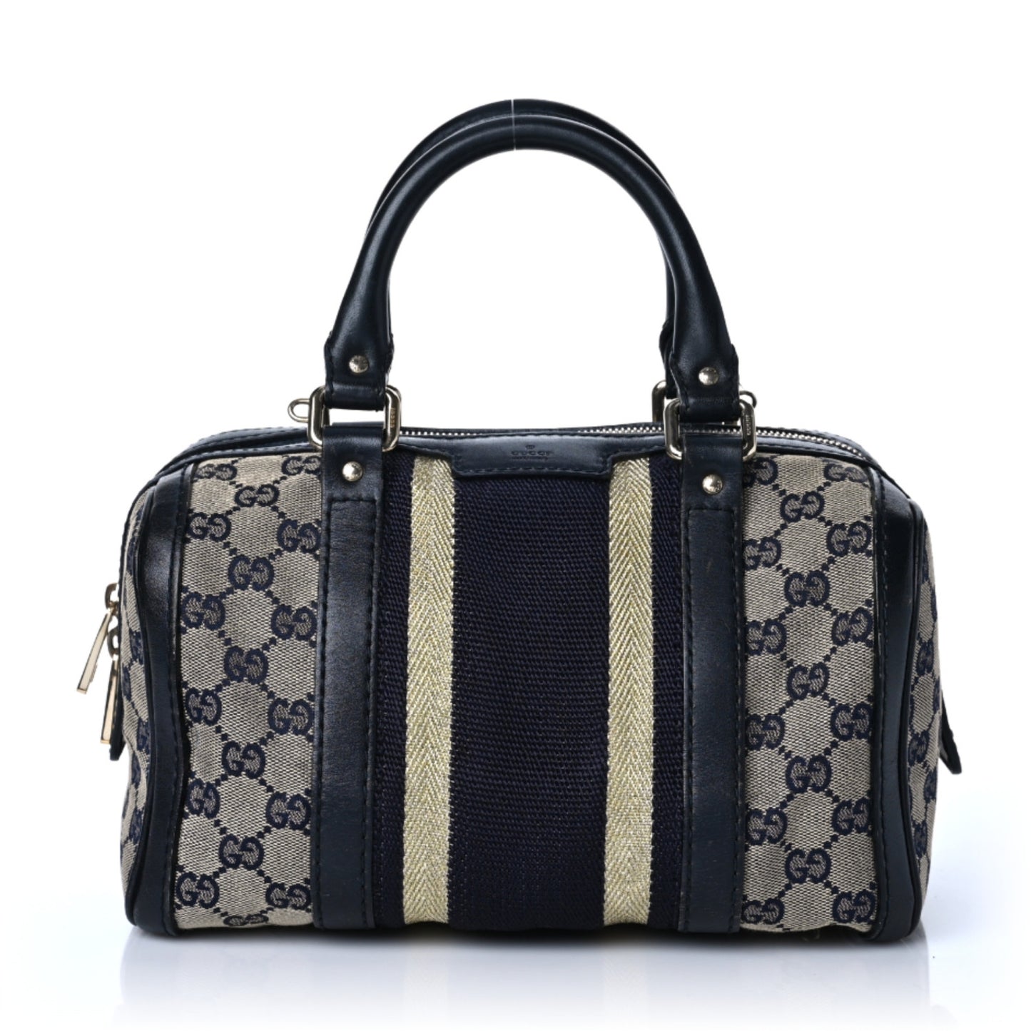 Monogram Vintage Web Small Boston Navy