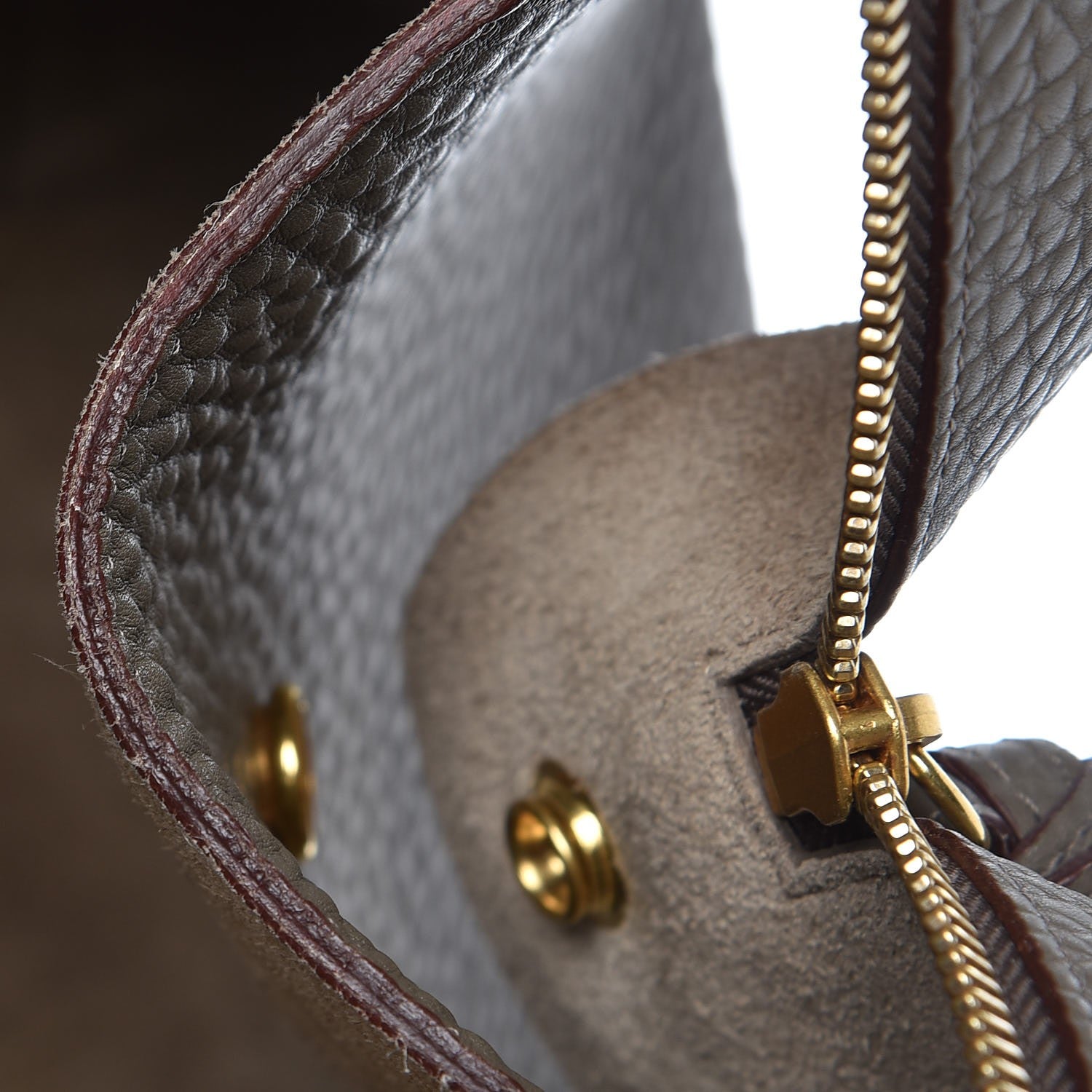 Celine Bullhide Calfskin Small Ring Bag Souris 8 of 15
