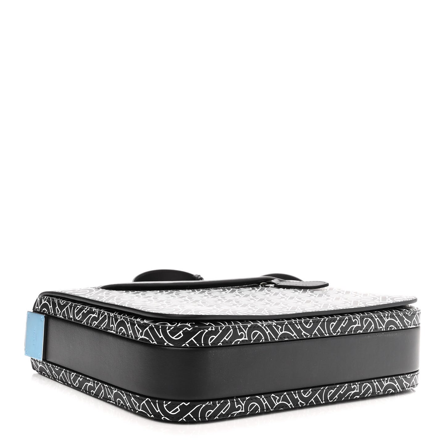 Calfskin Monogram TB Print Messenger Bag Black White