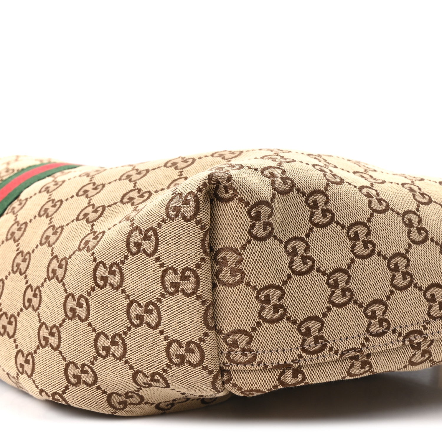 Gucci GG Monogram Web Large Giglio Tote Beige Brown 10 of 10