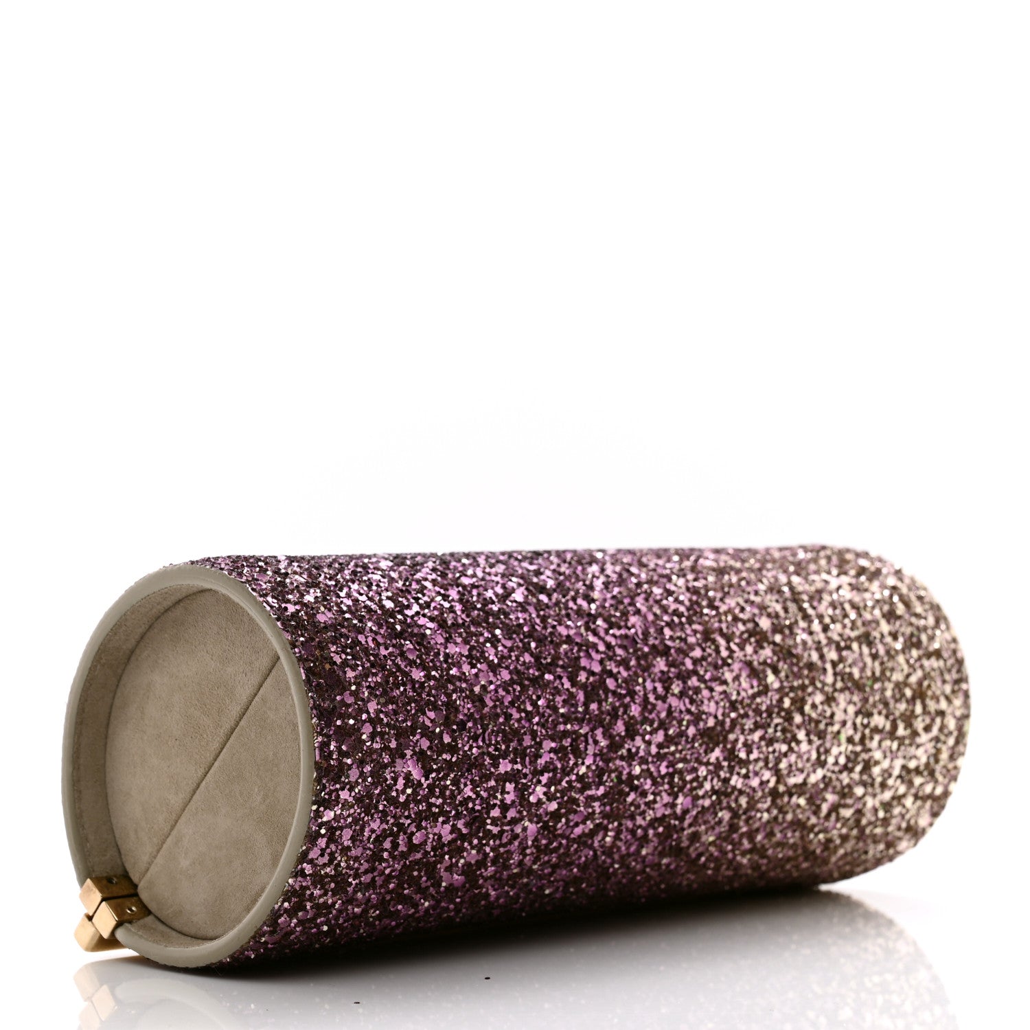 Jimmy Choo Coarse Glitter Trinket Clutch Pink Gold 4 of 7