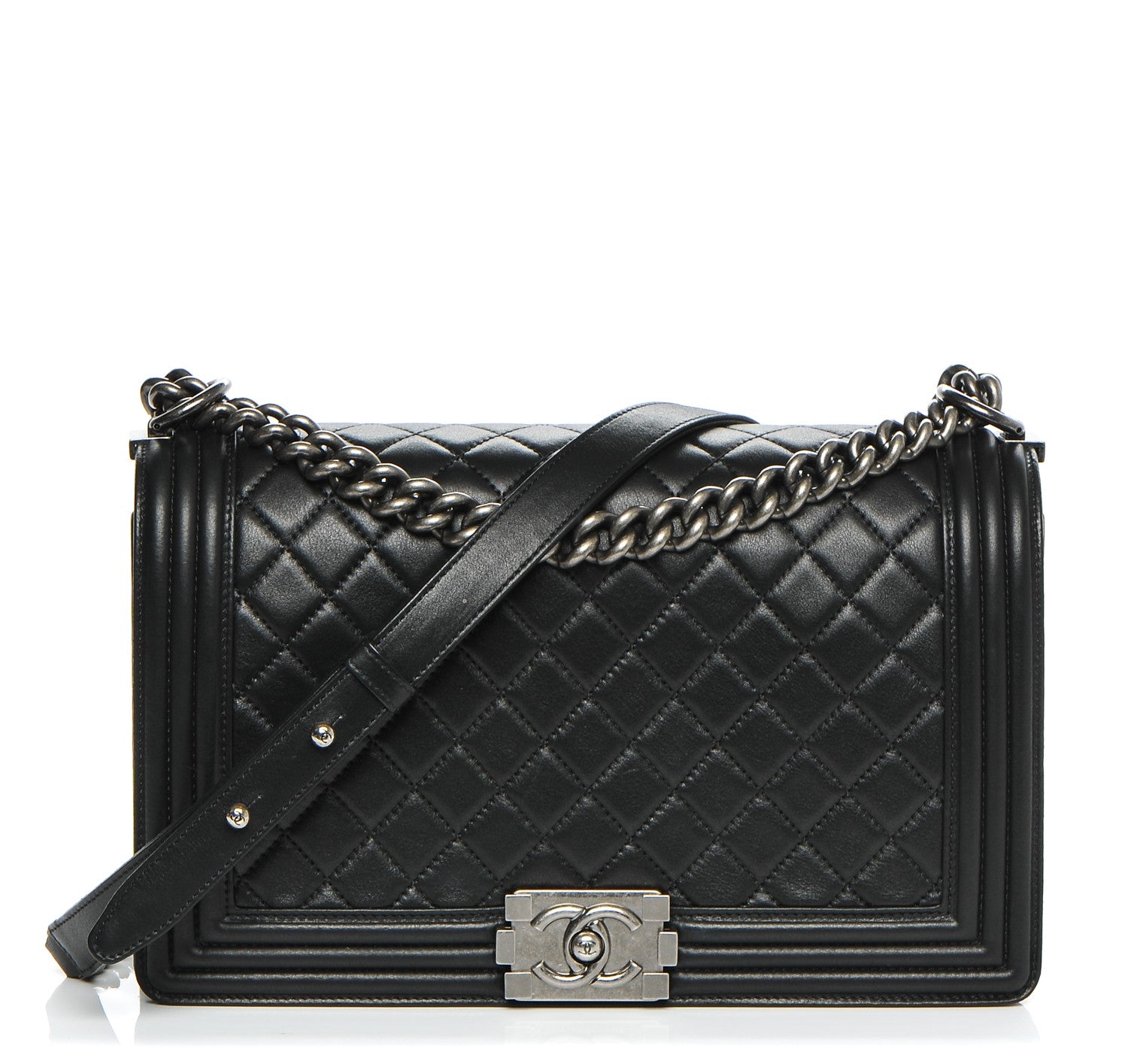 Chanel Calfskin Quilted New Medium Boy Flap Black 1 of 7