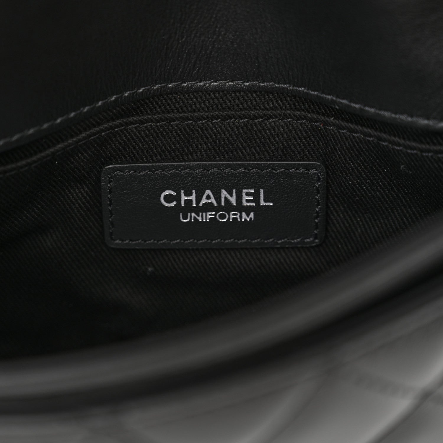 Chanel Calfskin Quilted CC Uniform Flap Belt Bag Black 6 of 11