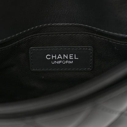 Chanel Calfskin Quilted CC Uniform Flap Belt Bag Black 6 of 11
