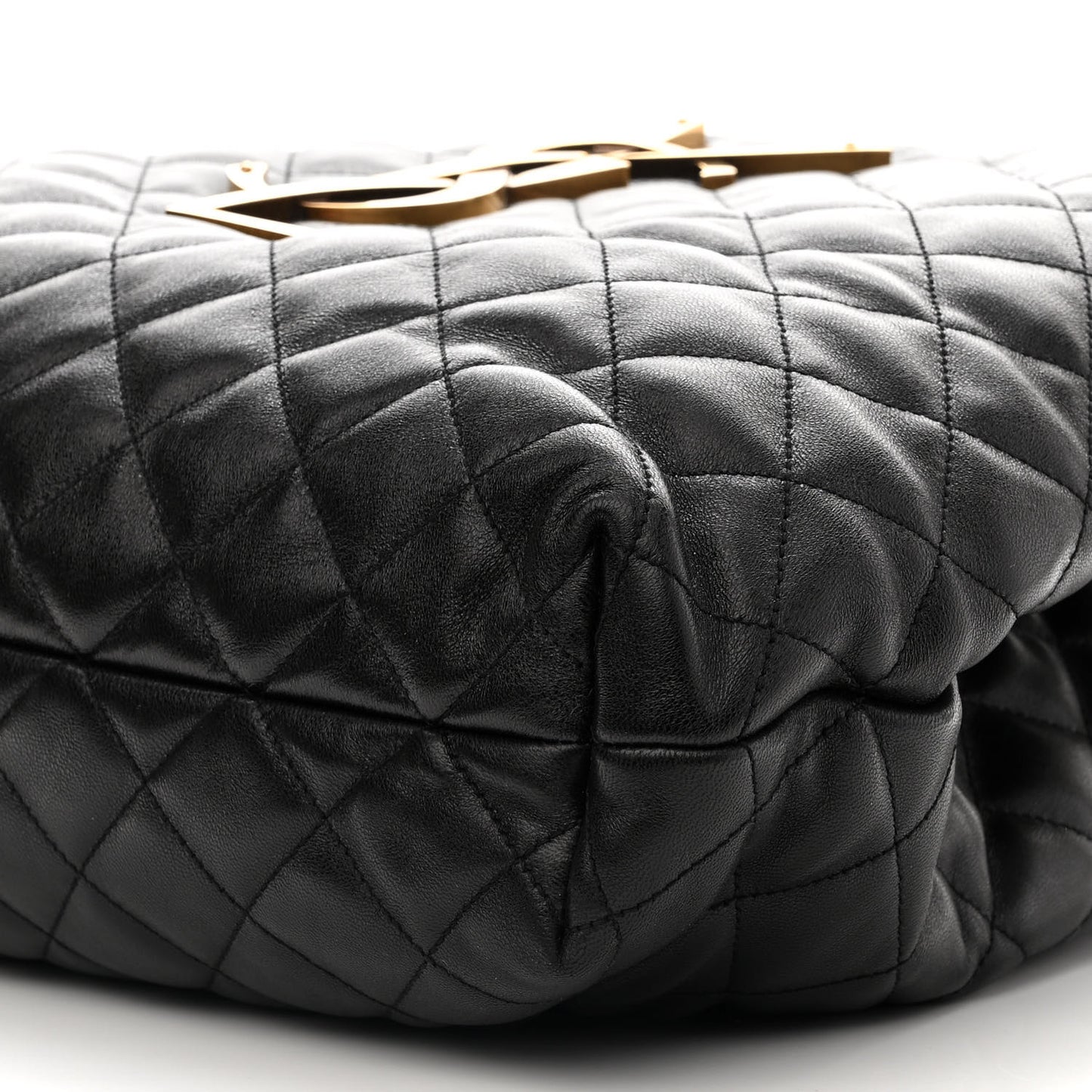 Lambskin Quilted Maxi Icare Shopping Tote Black