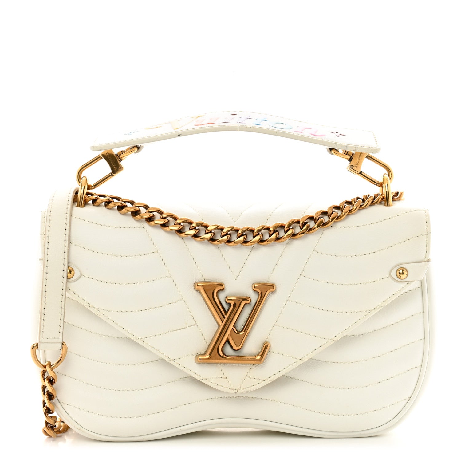 Louis Vuitton Calfskin New Wave Chain PM White 1 of 16