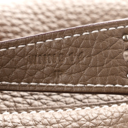 Hermes Taurillon Clemence Lindy 26 Etoupe 7 of 11