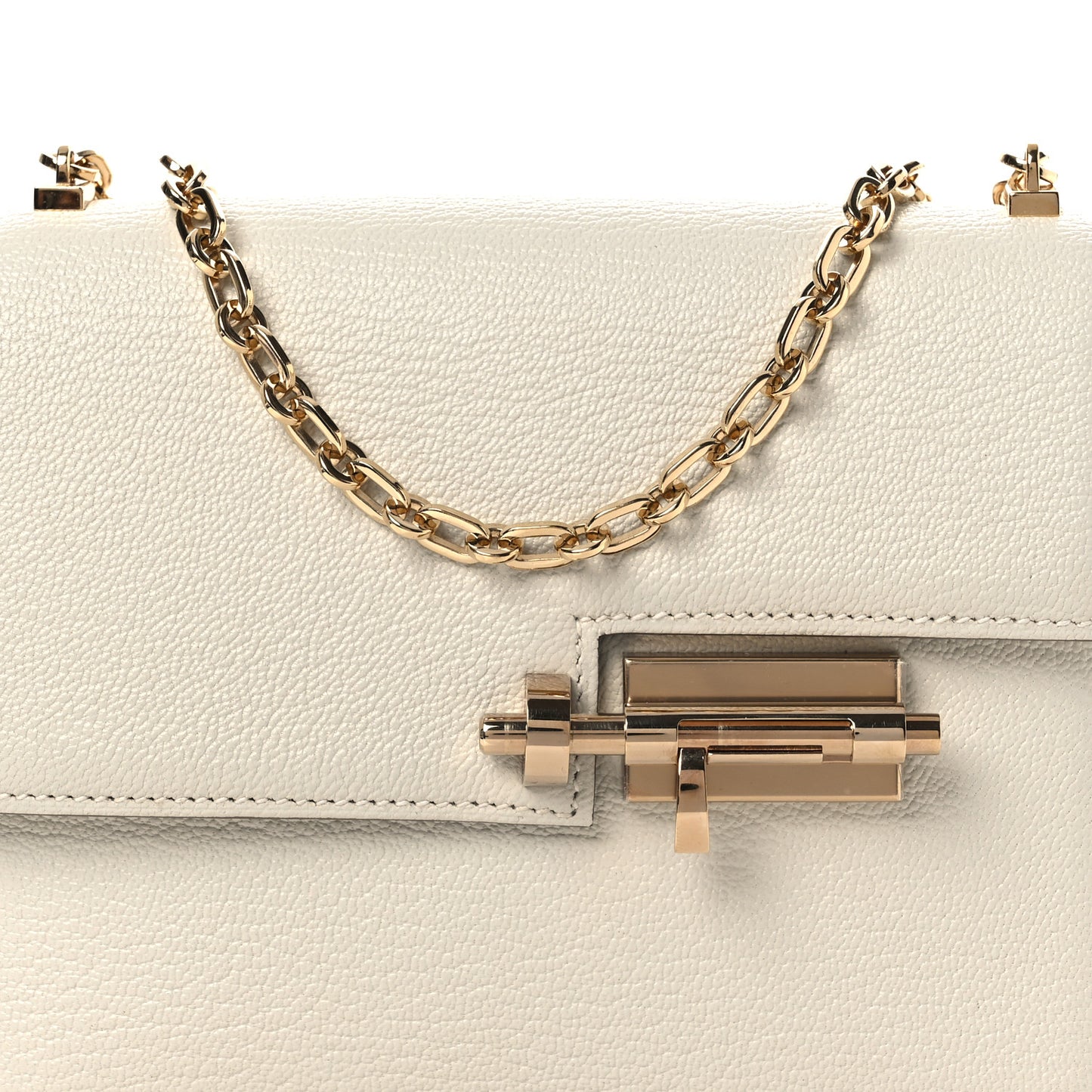 Chevre Mysore Mini Verrou Chaine Bag Craie