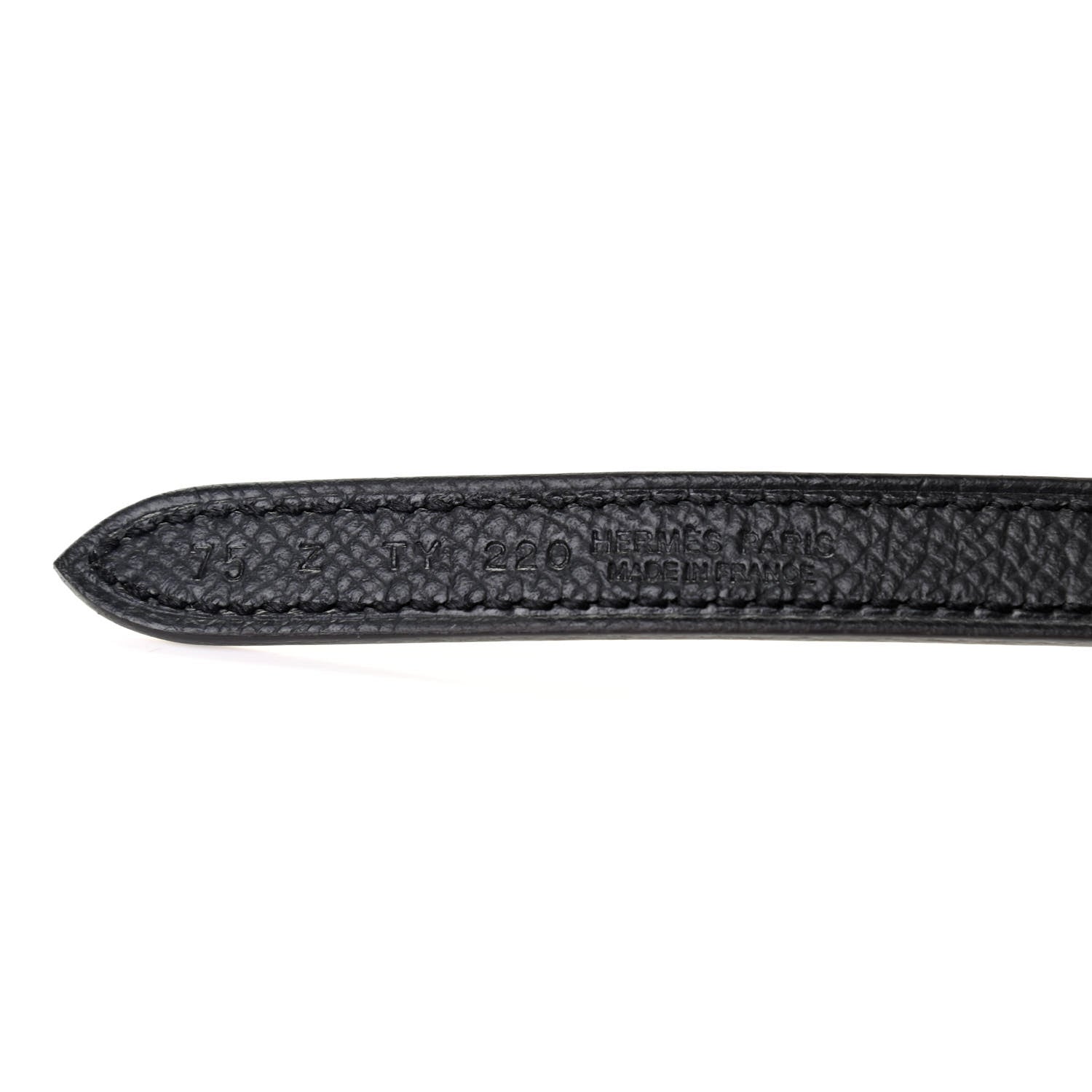 Hermes Swift Epsom 13mm Belt Strap 75 Black Craie 7 of 7