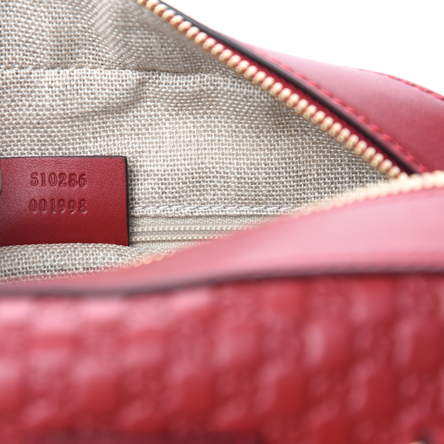 Soft Microguccissima Medium Crossbody Bag Rosso