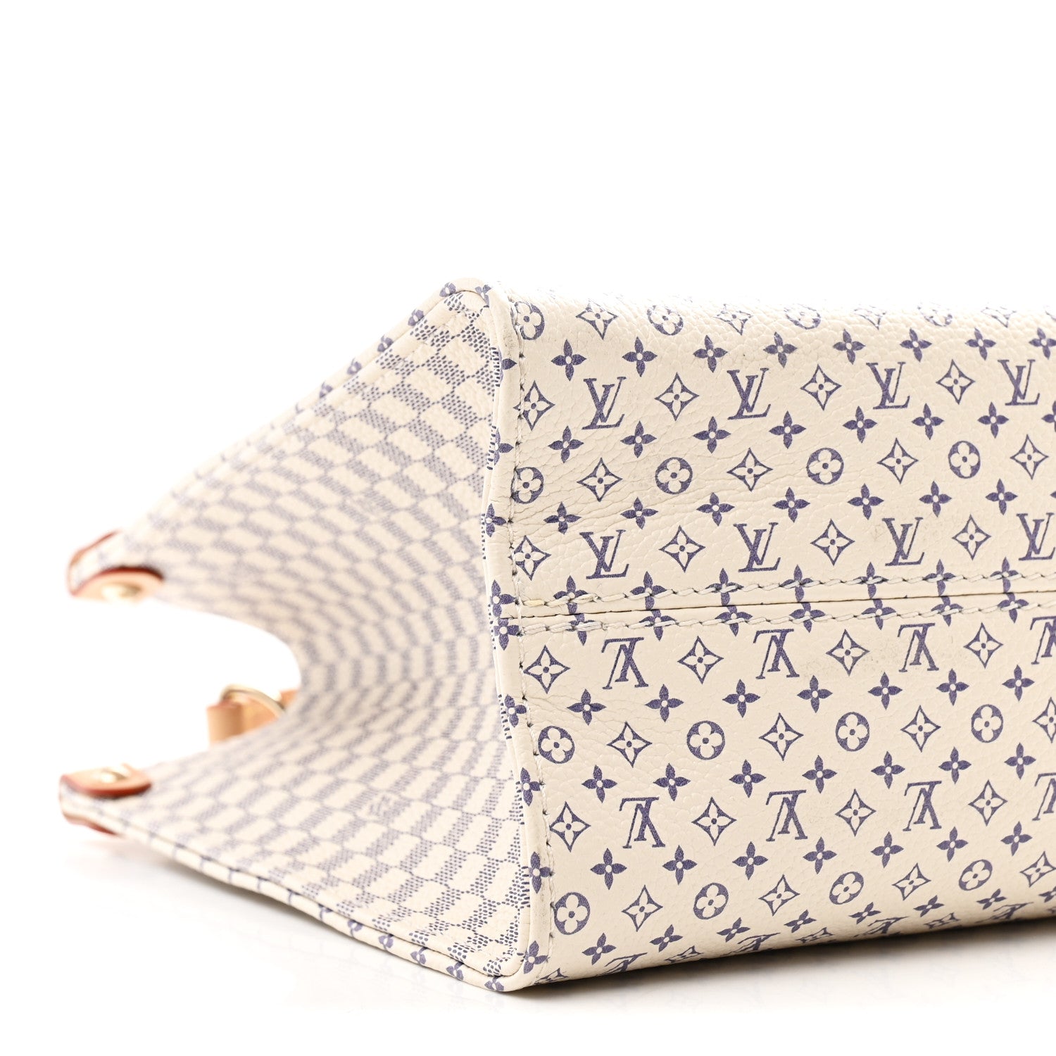 Louis Vuitton Monogram Damier Calfskin Romance Onthego PM Azure Blue Sand 7 of 8